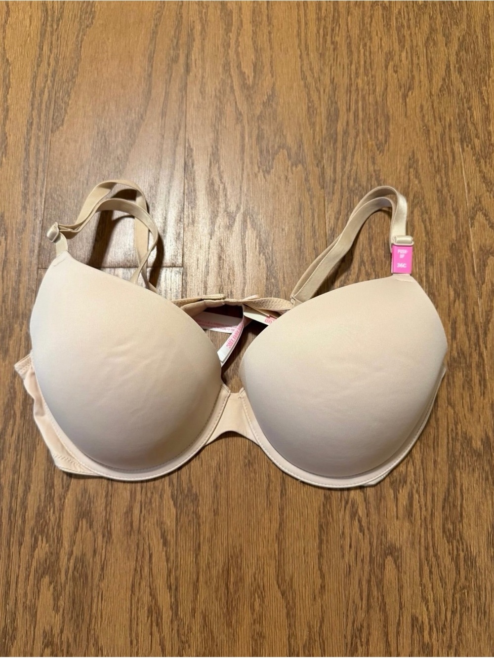Victoria’s Secret PINK Bra 36C Nude Beige Push Up NWT